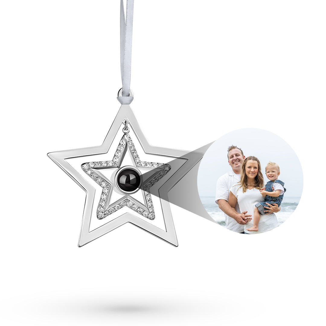 Eternity's Dual Star Photo Ornament