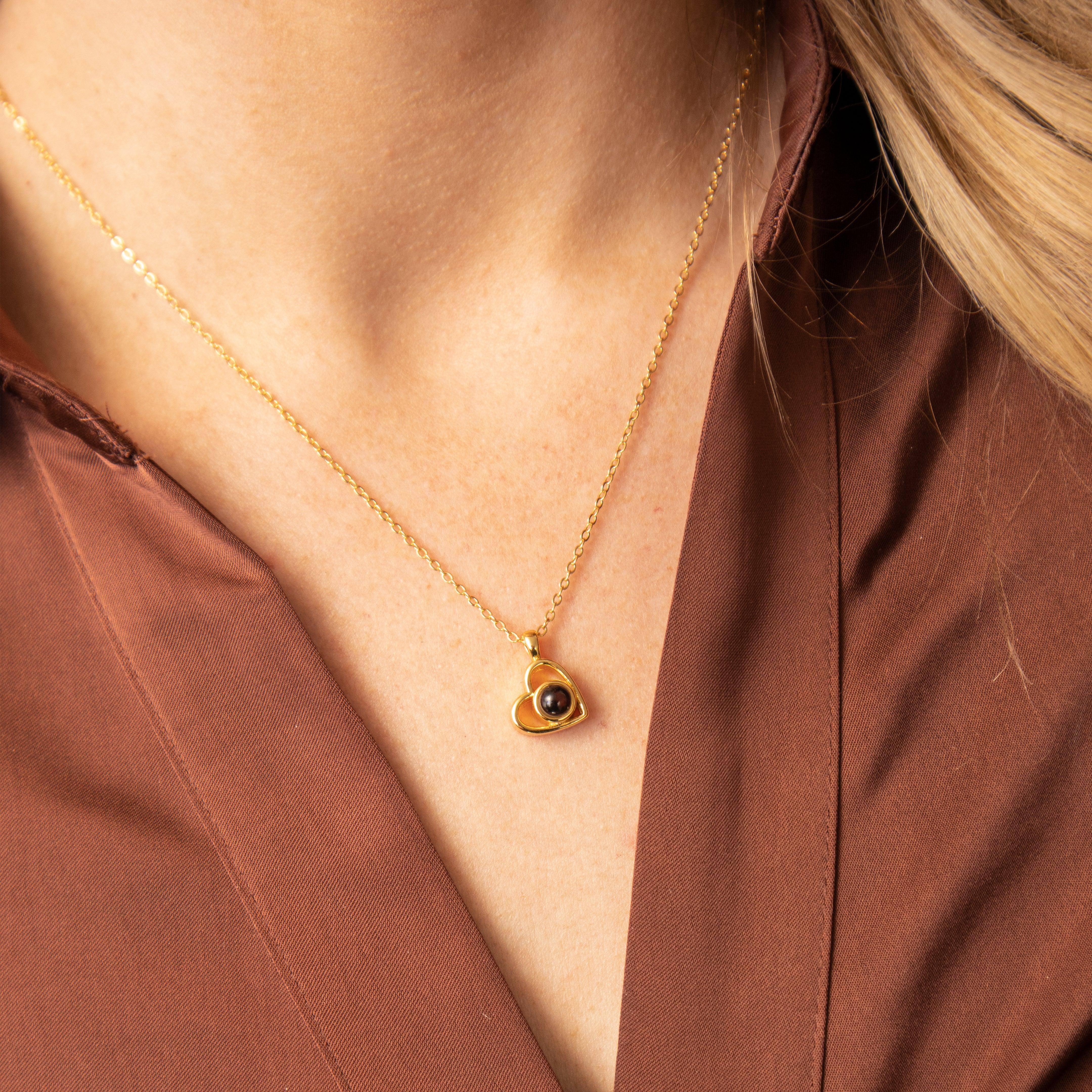 Eternity's Embrace Photo Necklace - Elegant Eternity