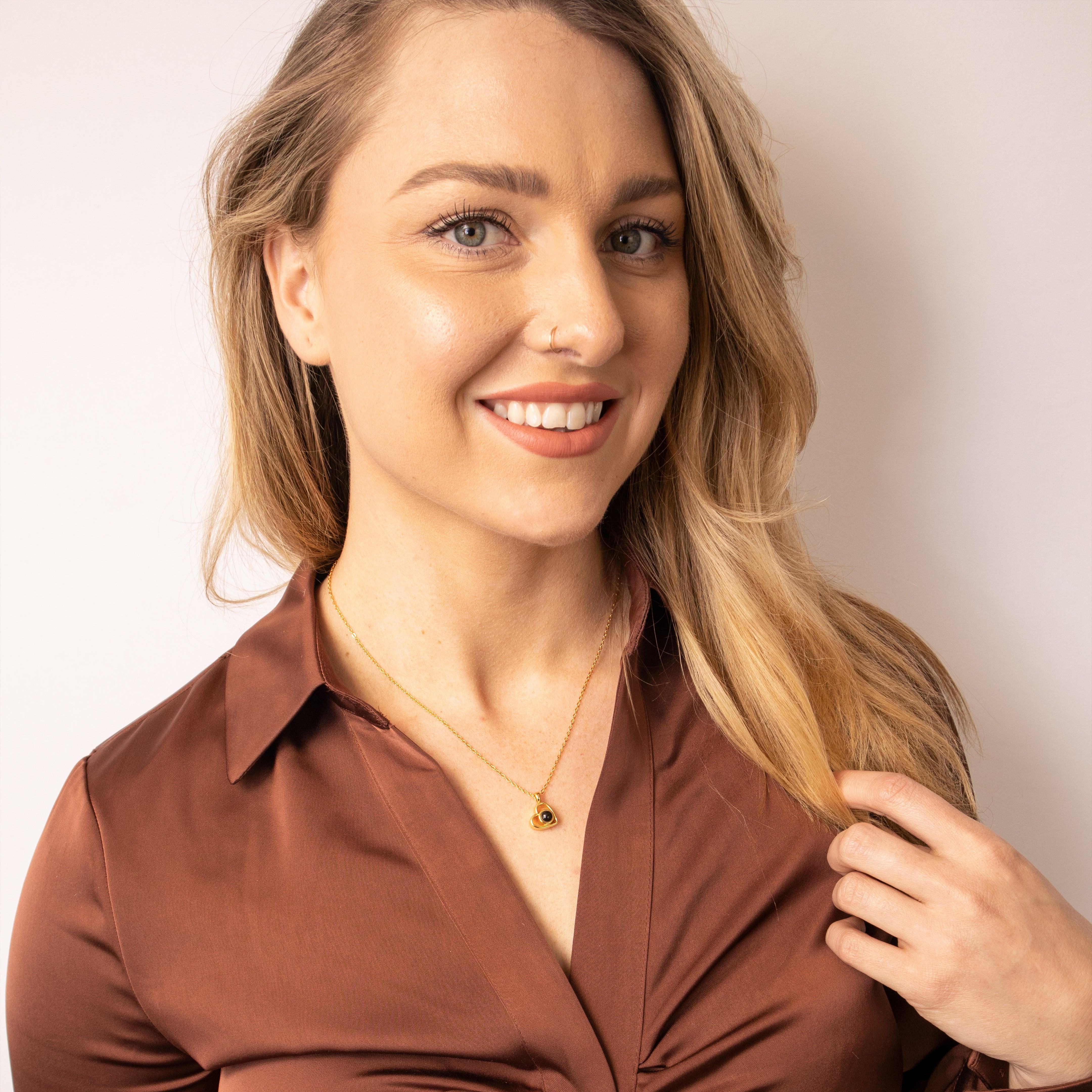 Eternity's Embrace Photo Necklace - Elegant Eternity