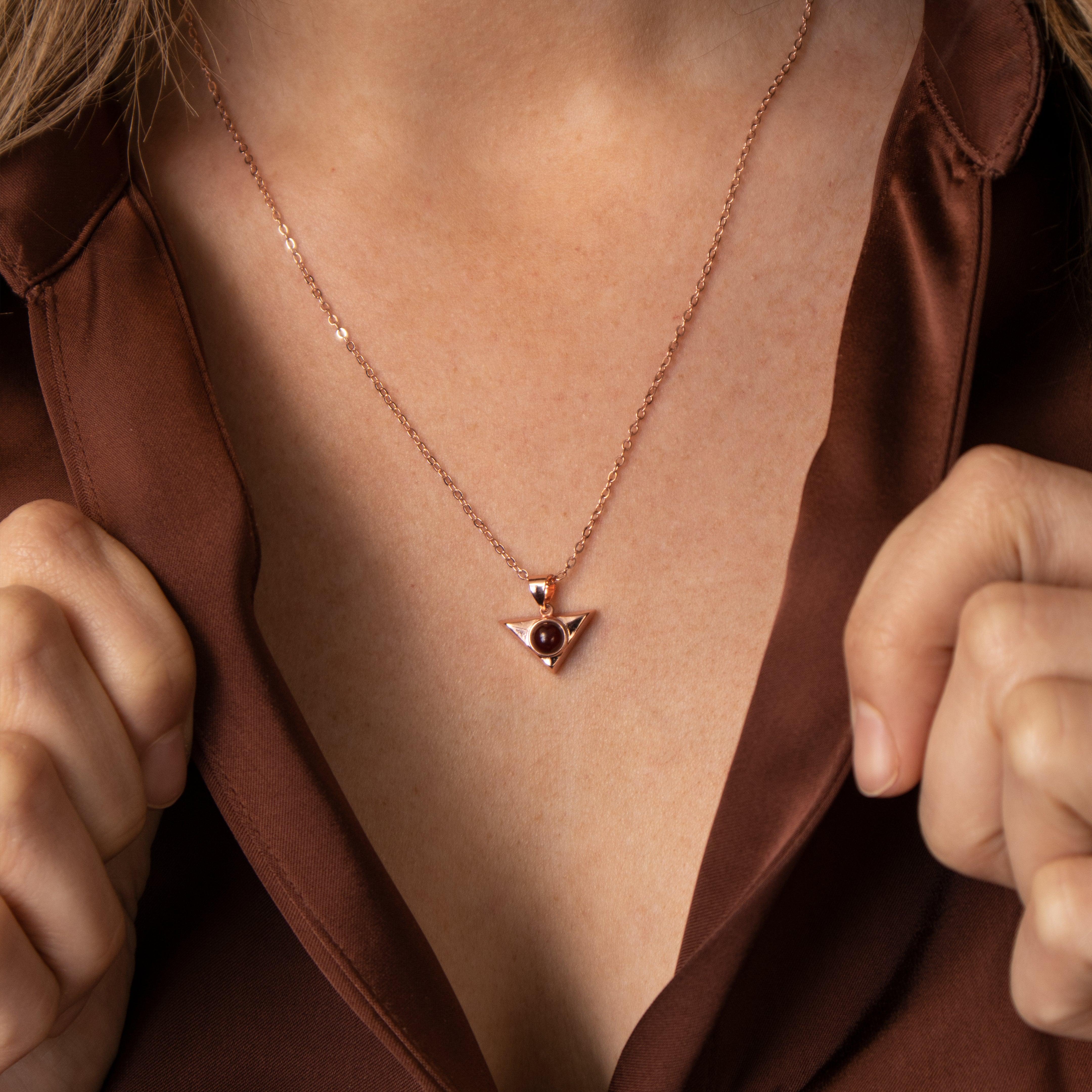 Eternity's Trinity Photo Necklace - Elegant Eternity