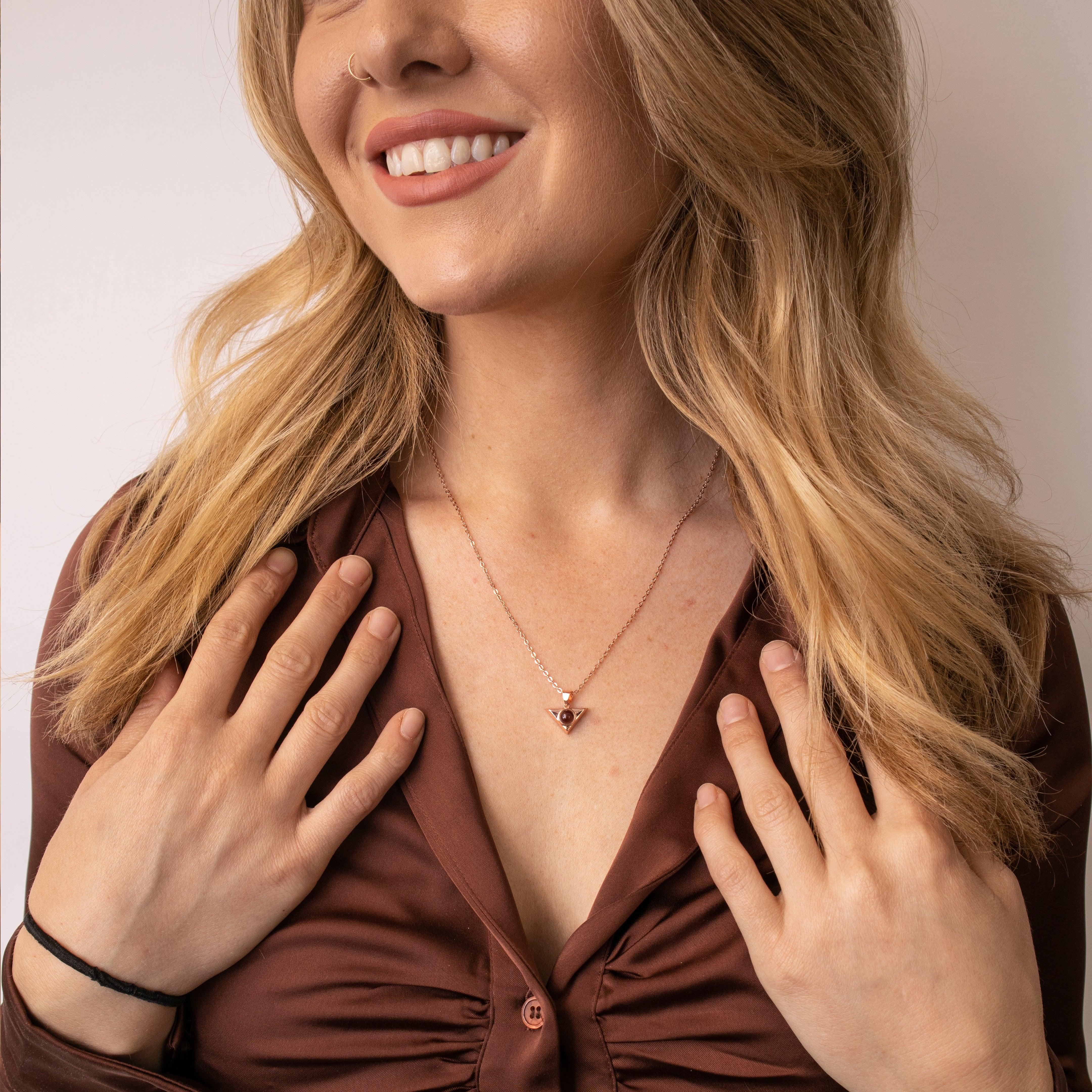 Eternity's Trinity Photo Necklace - Elegant Eternity