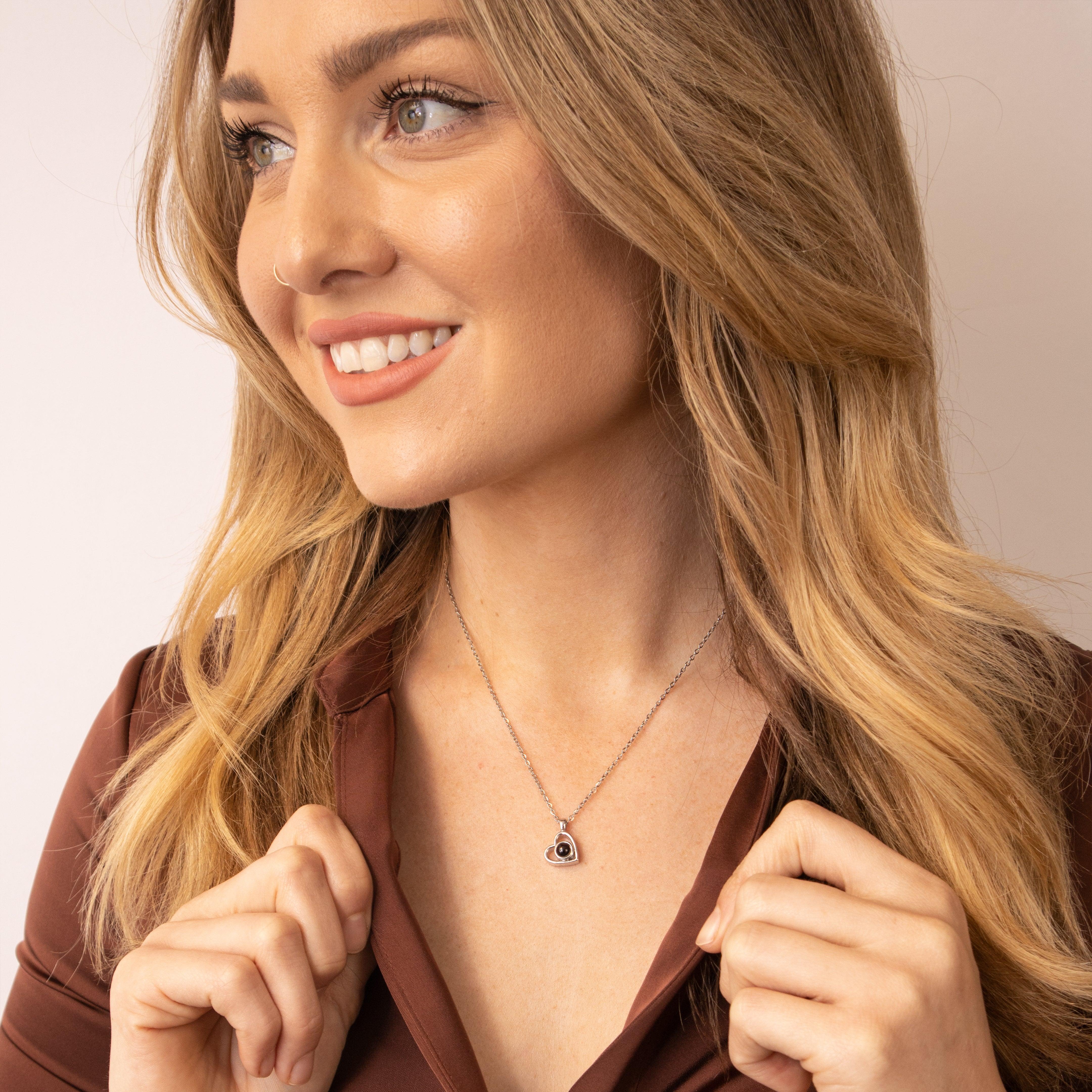 Eternity's Embrace Photo Necklace - Elegant Eternity