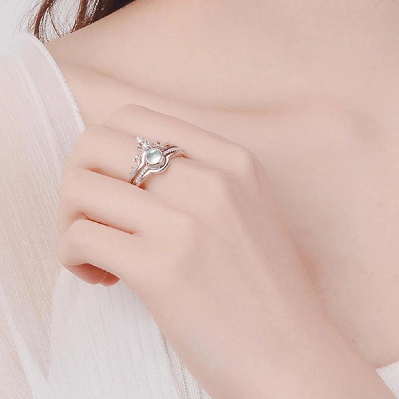 Eternity's Aurora Photo Ring - Elegant Eternity