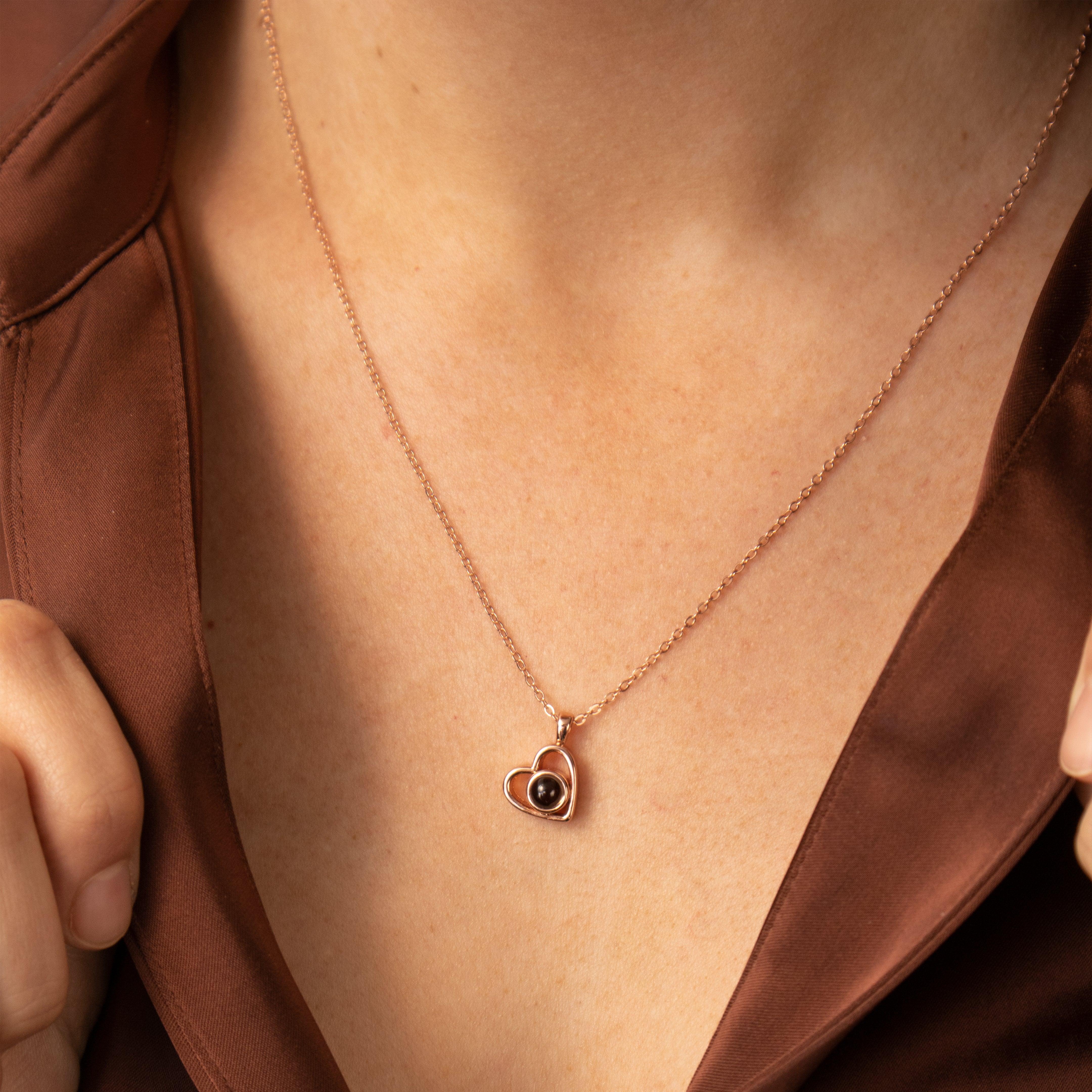 Eternity's Embrace Photo Necklace - Elegant Eternity