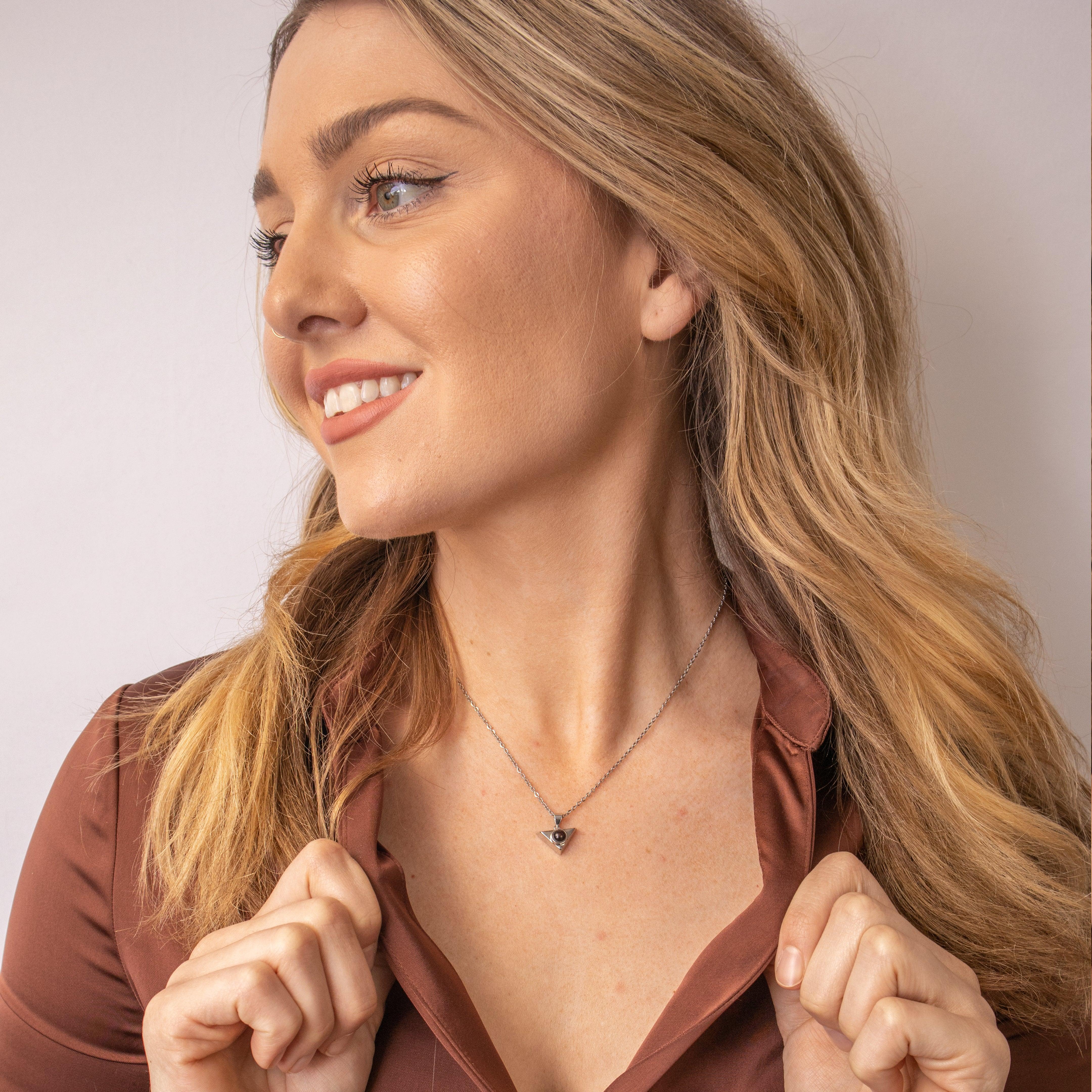 Eternity's Trinity Photo Necklace - Elegant Eternity