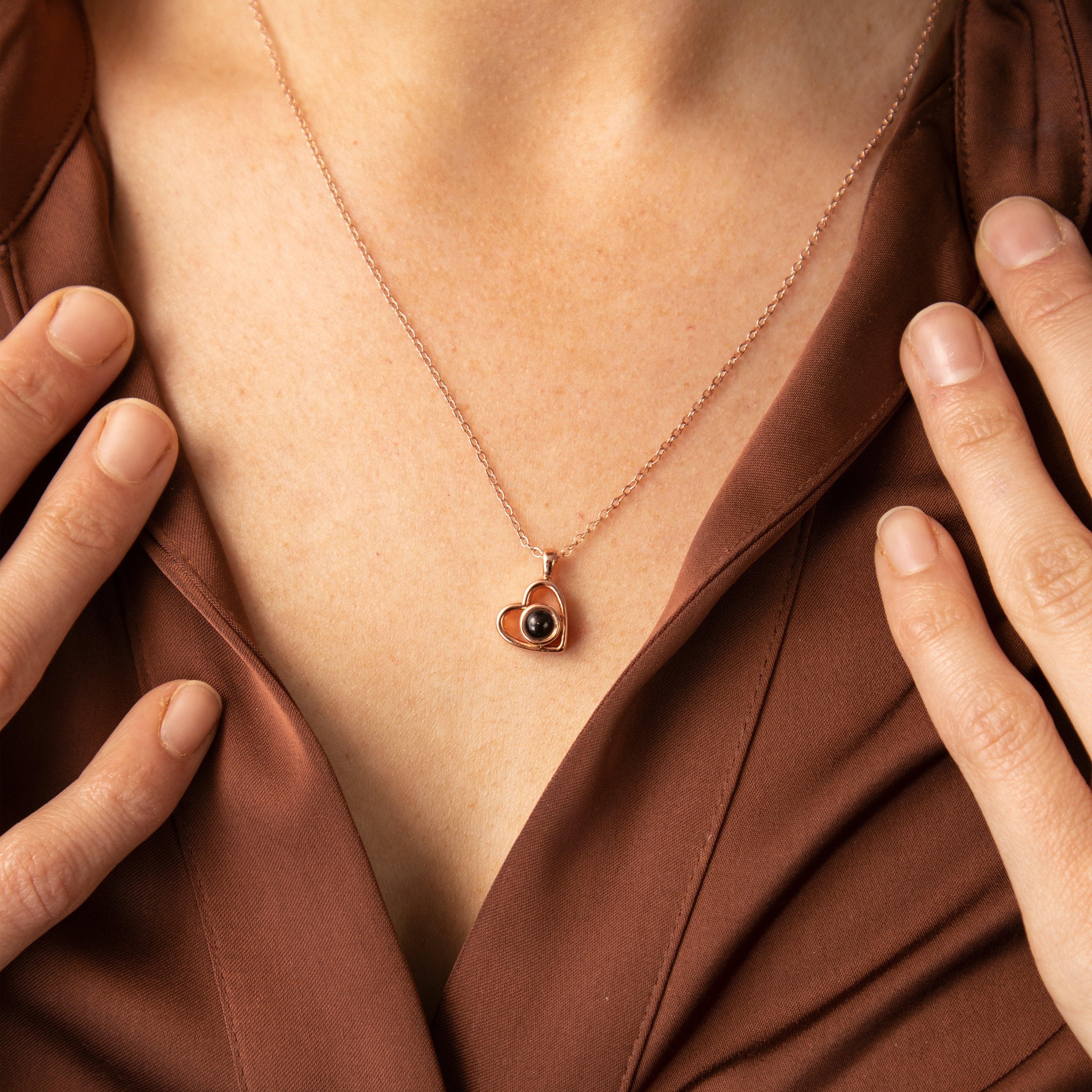 Eternity's Embrace Photo Necklace - Elegant Eternity