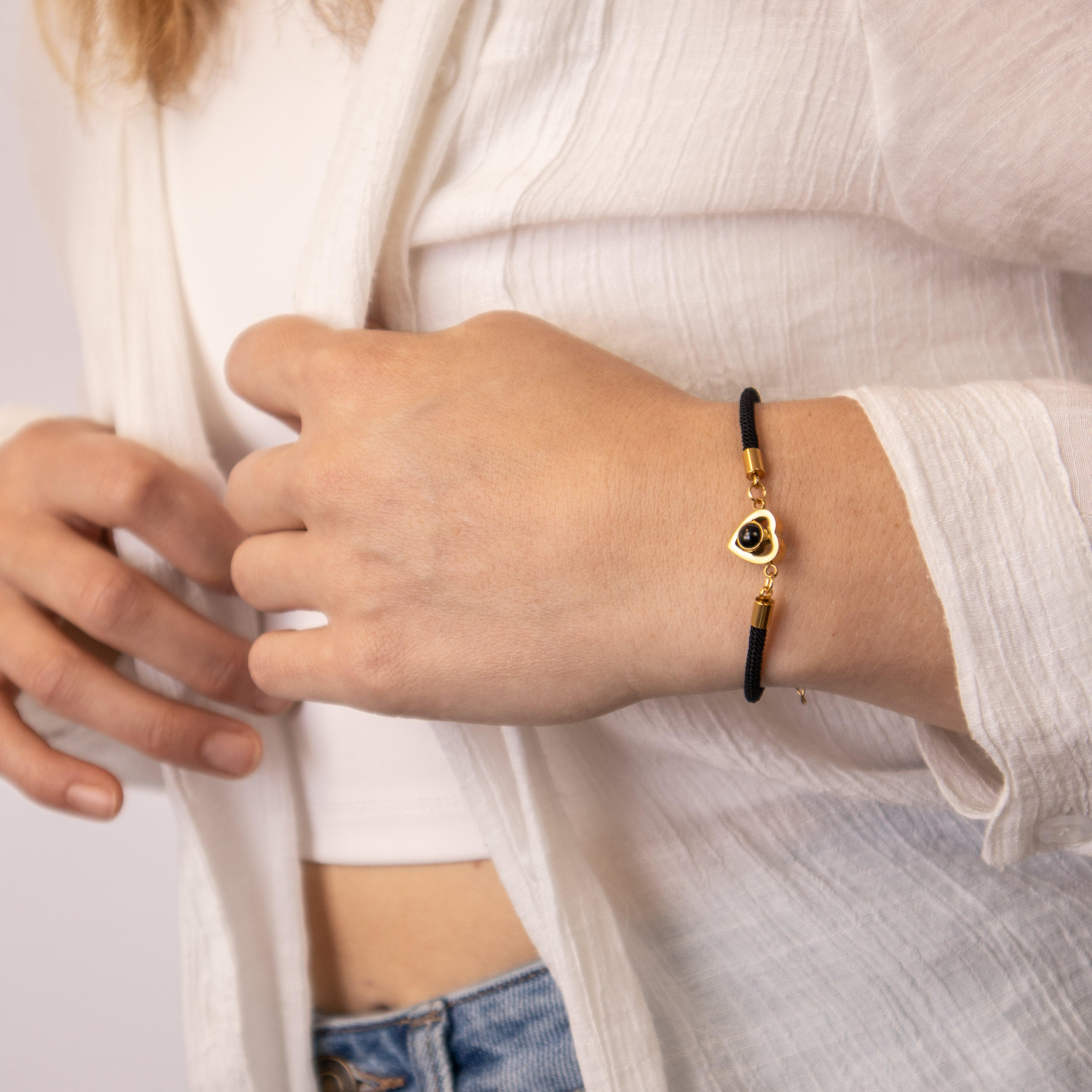 Eternity's Embrace Photo Bracelet - Elegant Eternity