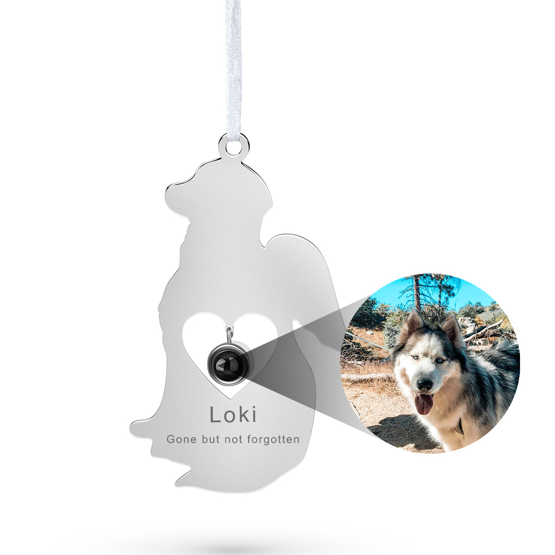 Eternity's Dog Memorial Photo Ornament