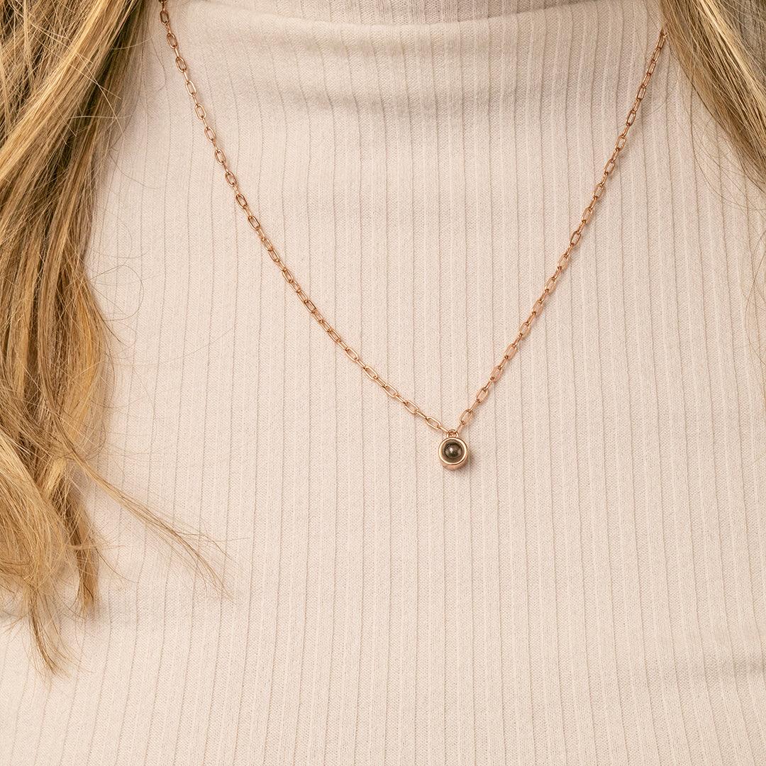 Eternity's Paperclip Photo Necklace - Elegant Eternity