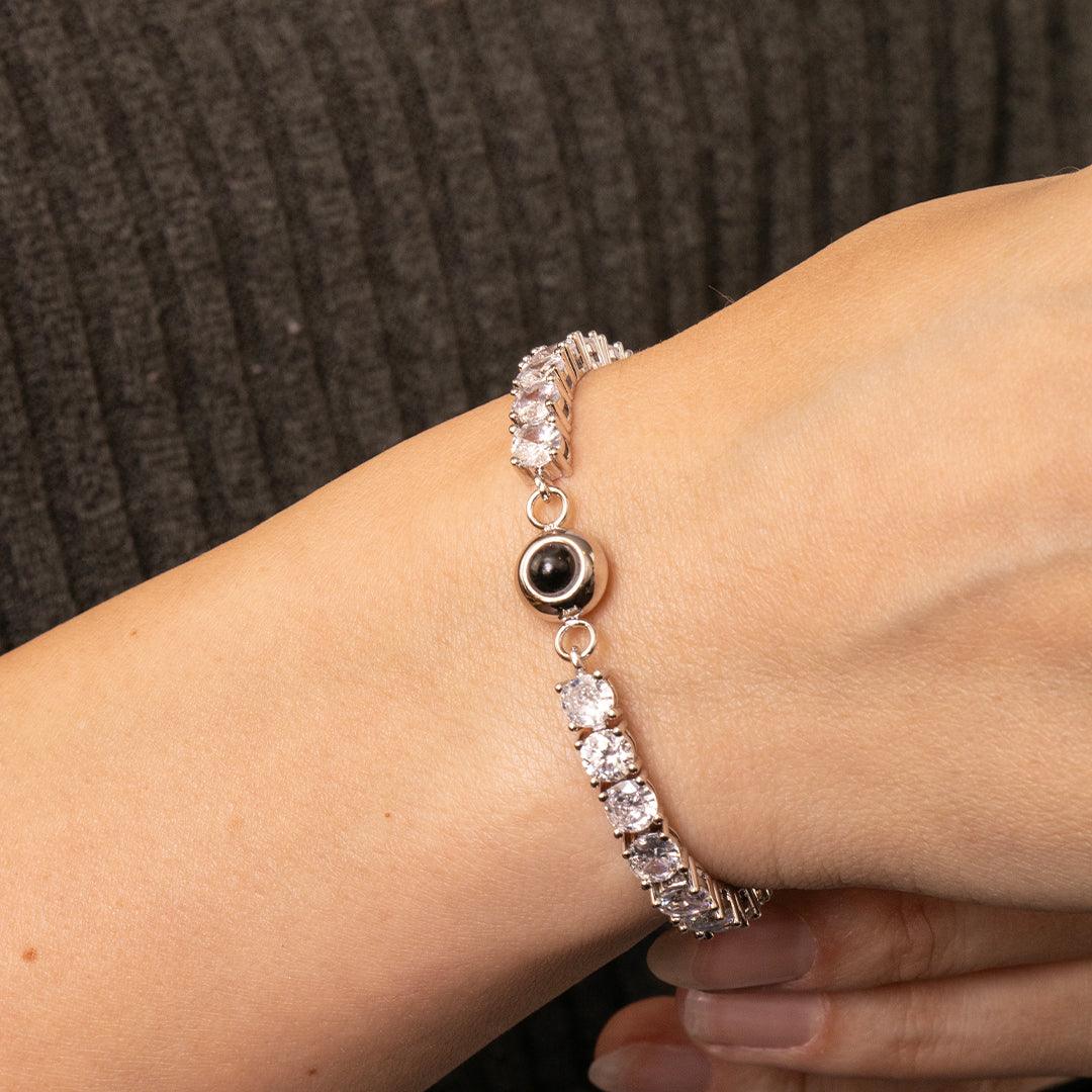 Eternity's Tennis Photo Bracelet - Elegant Eternity