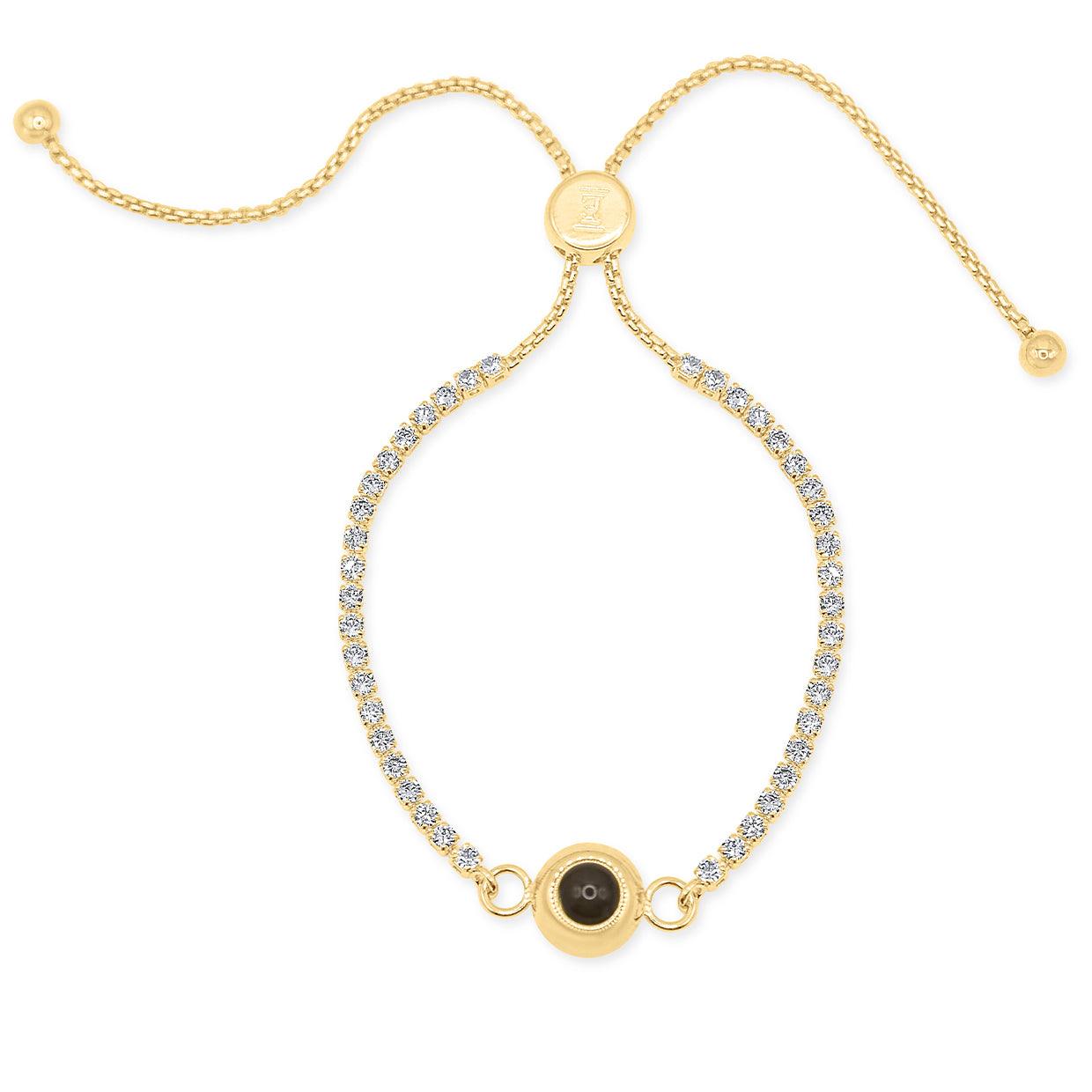 Eternity's Slider Tennis Photo Bracelet - Elegant Eternity