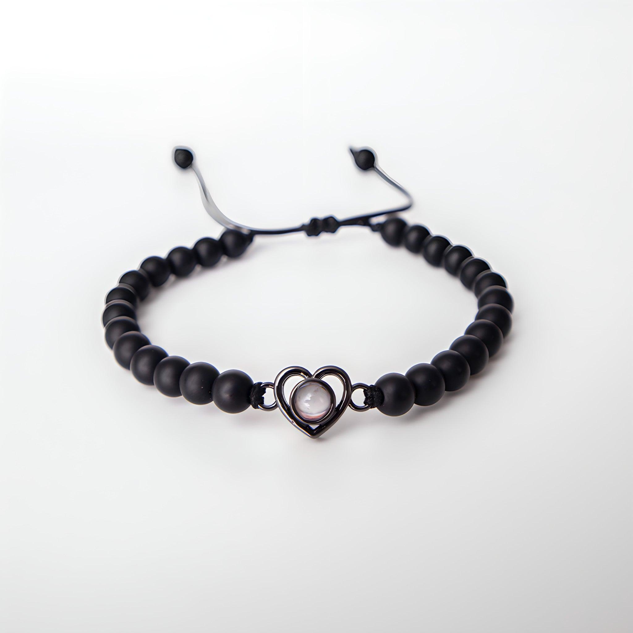 Eternity's Coastal Love Beaded Photo Bracelet - Elegant Eternity