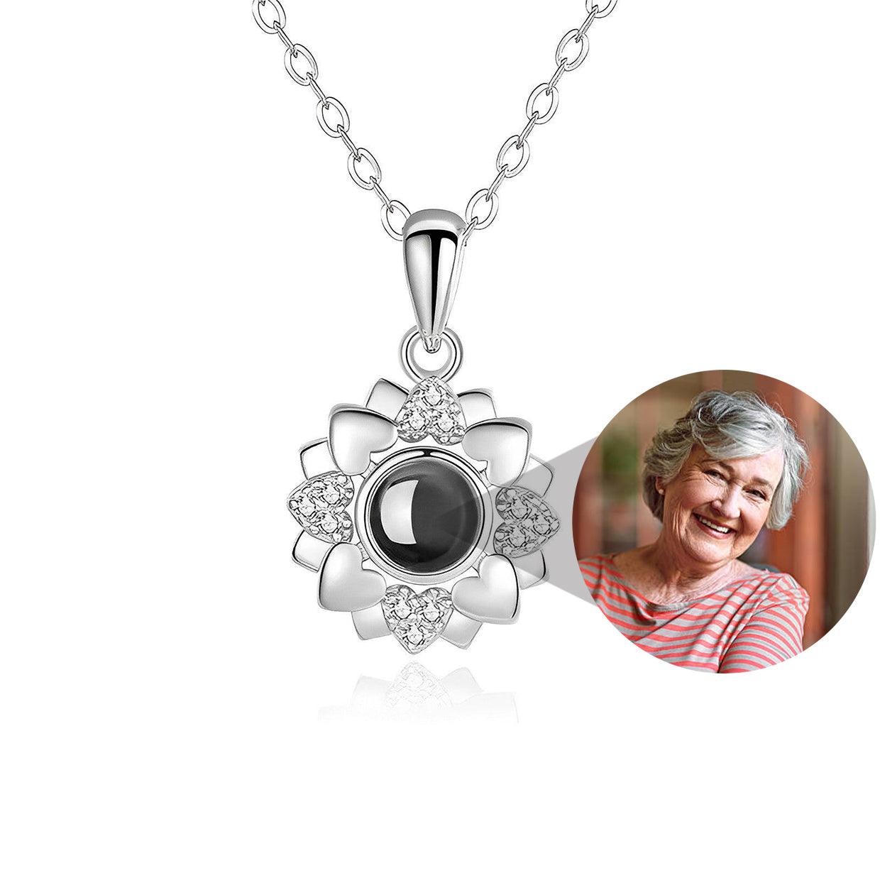 Eternity's Blossom Photo Necklace - Elegant Eternity