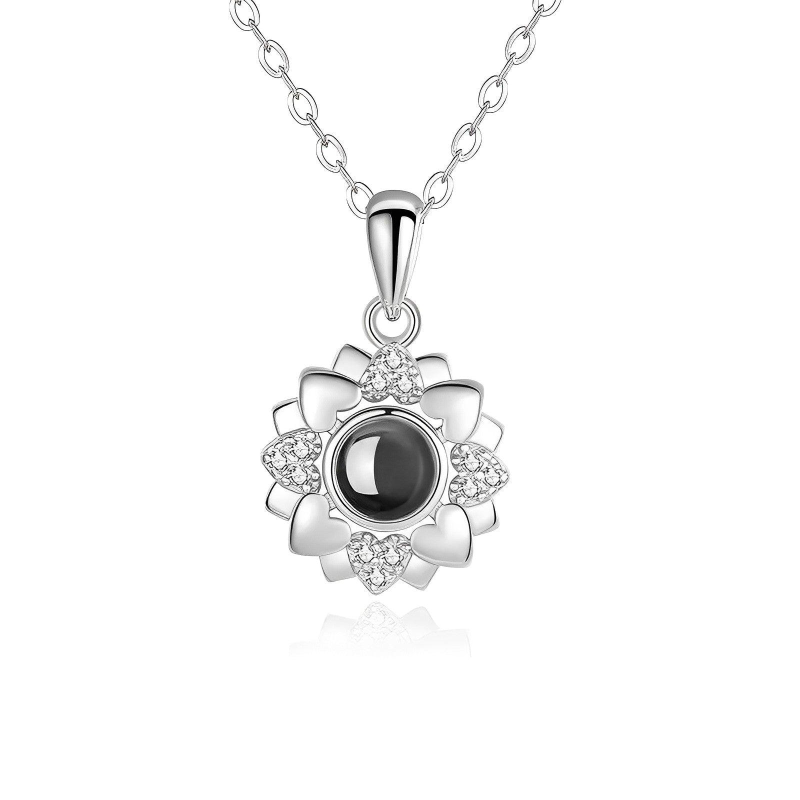 Eternity's Blossom Photo Necklace - Elegant Eternity