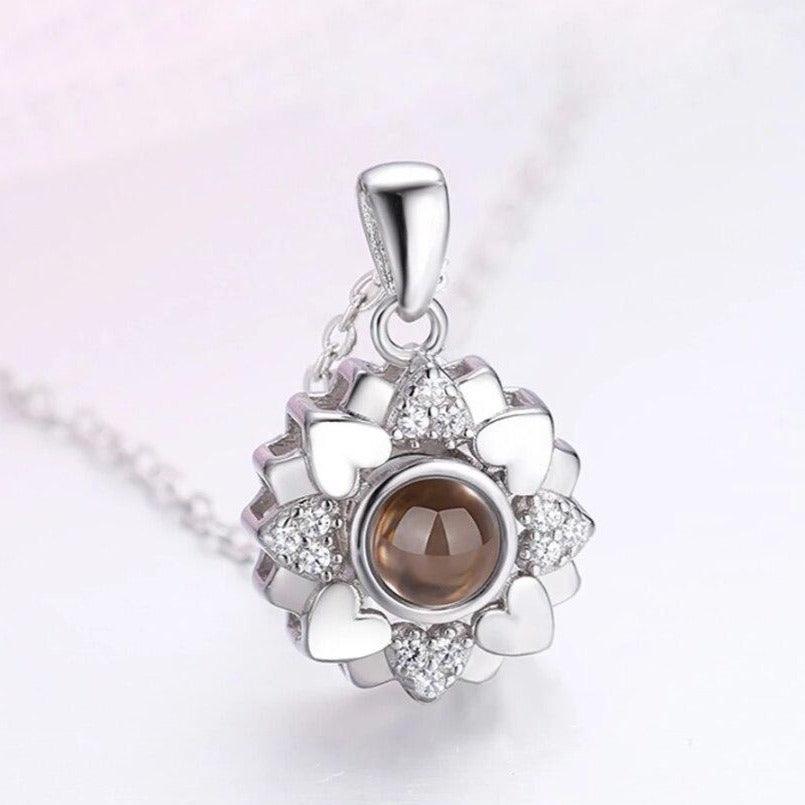 Eternity's Blossom Photo Necklace - Elegant Eternity