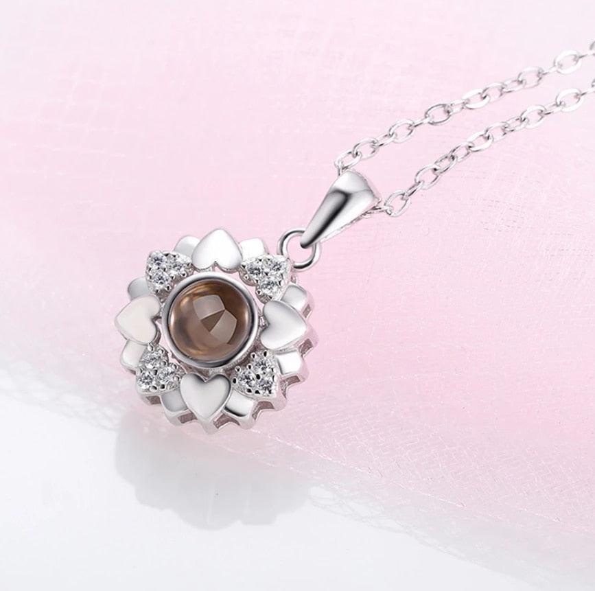 Eternity's Blossom Photo Necklace - Elegant Eternity