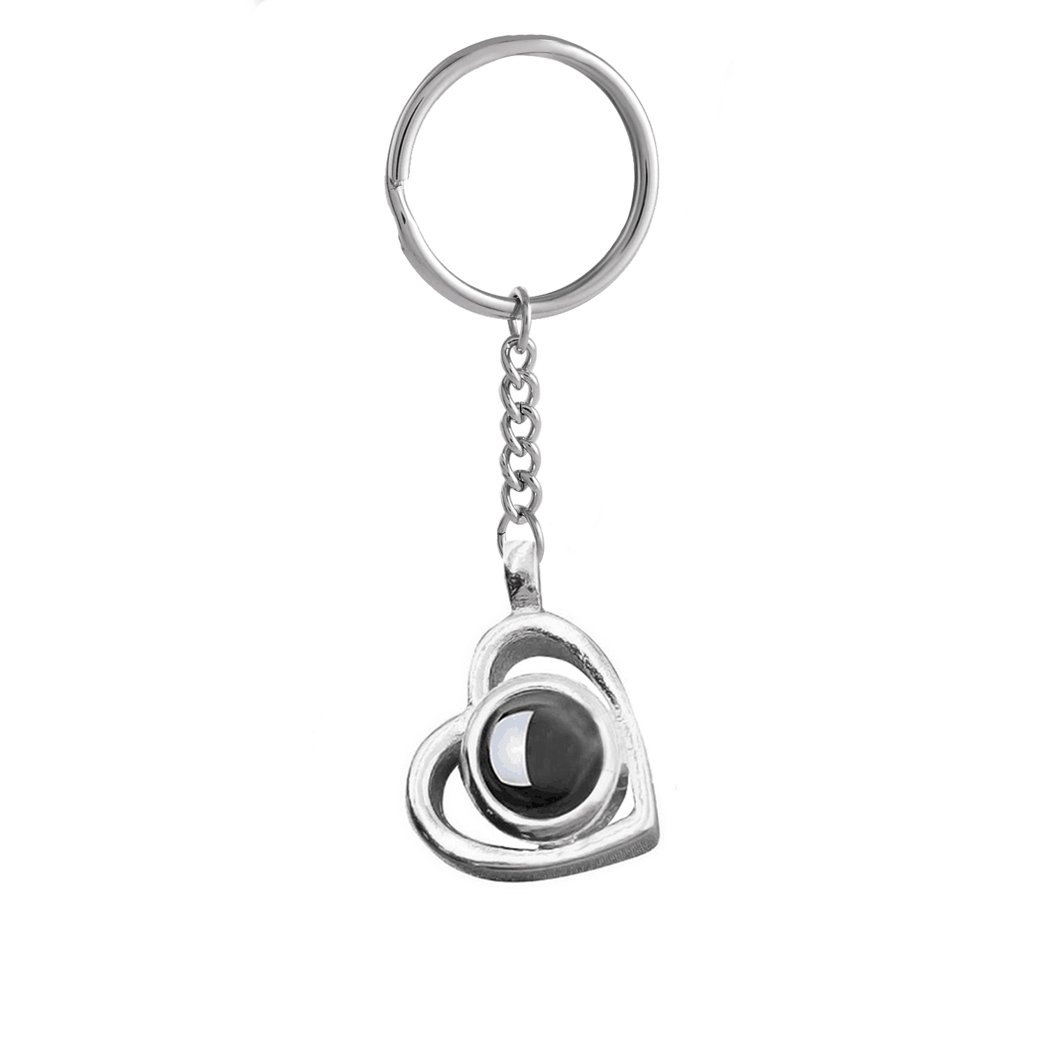 Eternity's Embrace Photo Keychain - Elegant Eternity