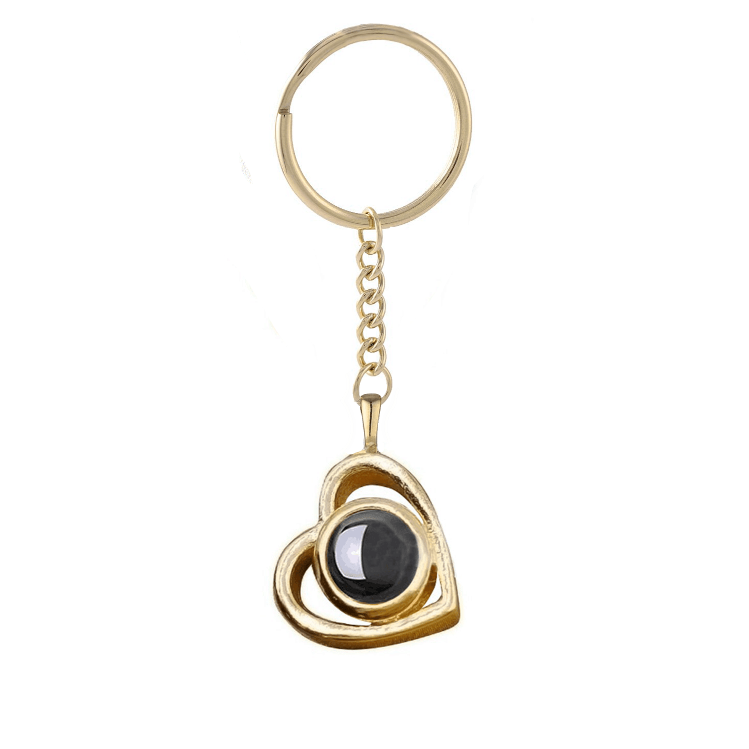 Eternity's Embrace Photo Keychain - Elegant Eternity