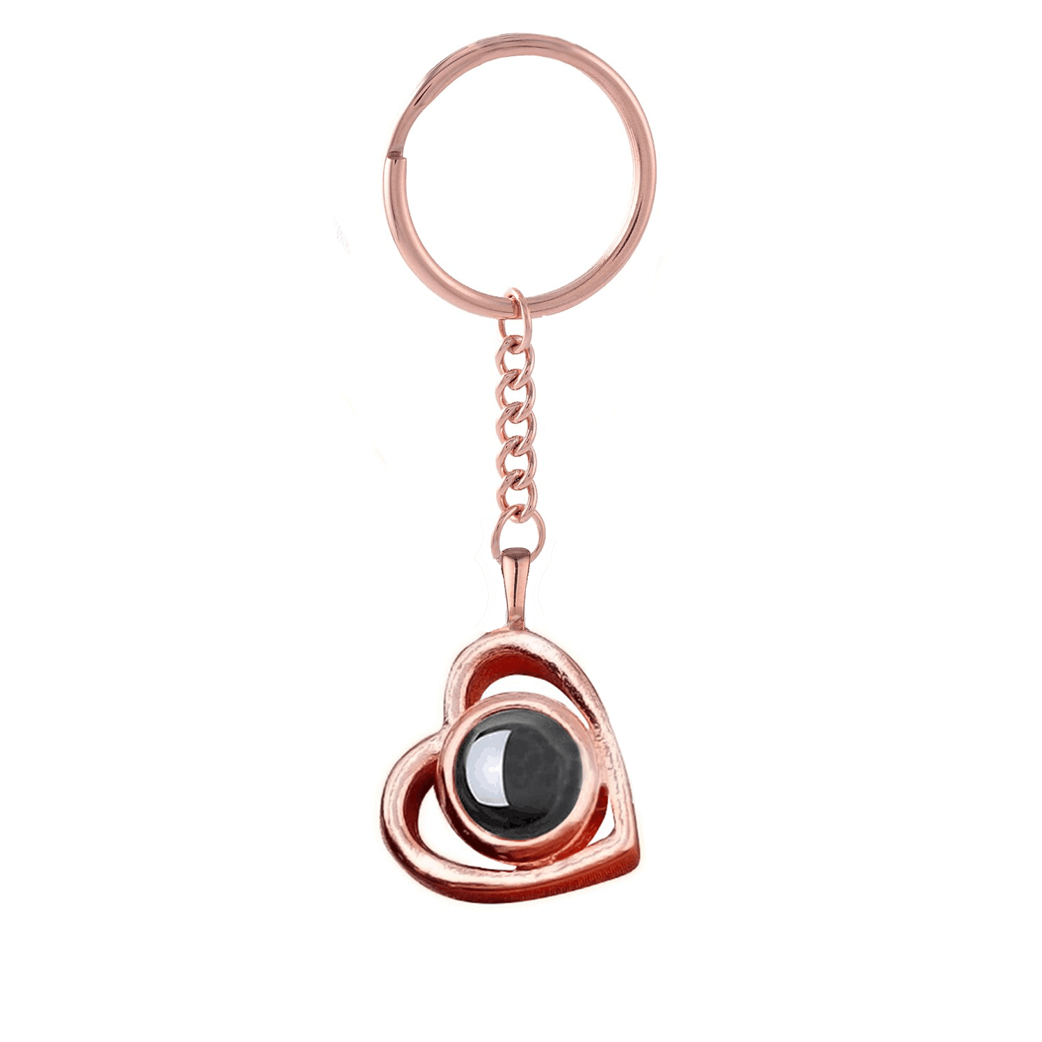 Eternity's Embrace Photo Keychain - Elegant Eternity