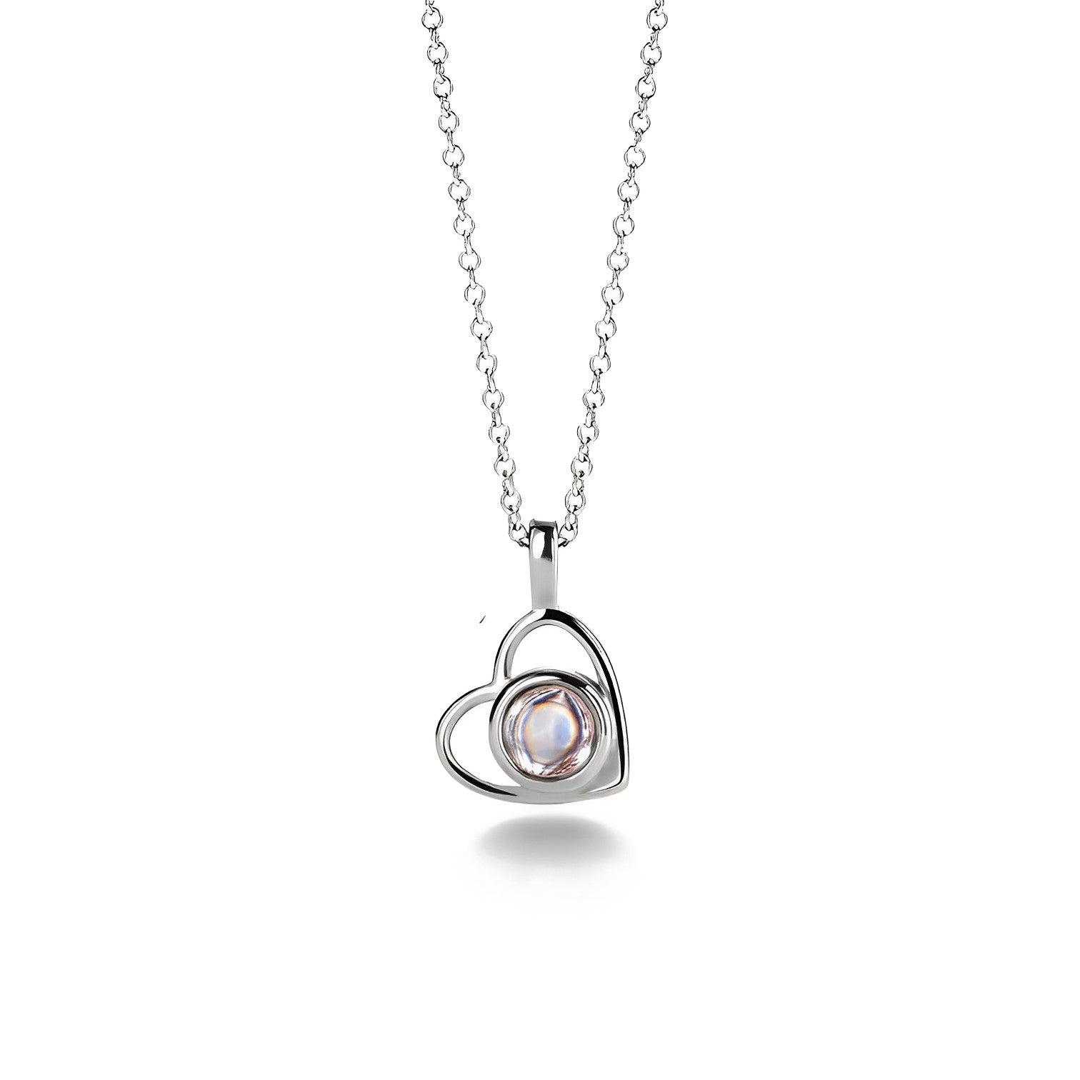 Eternity's Embrace Photo Necklace - Elegant Eternity