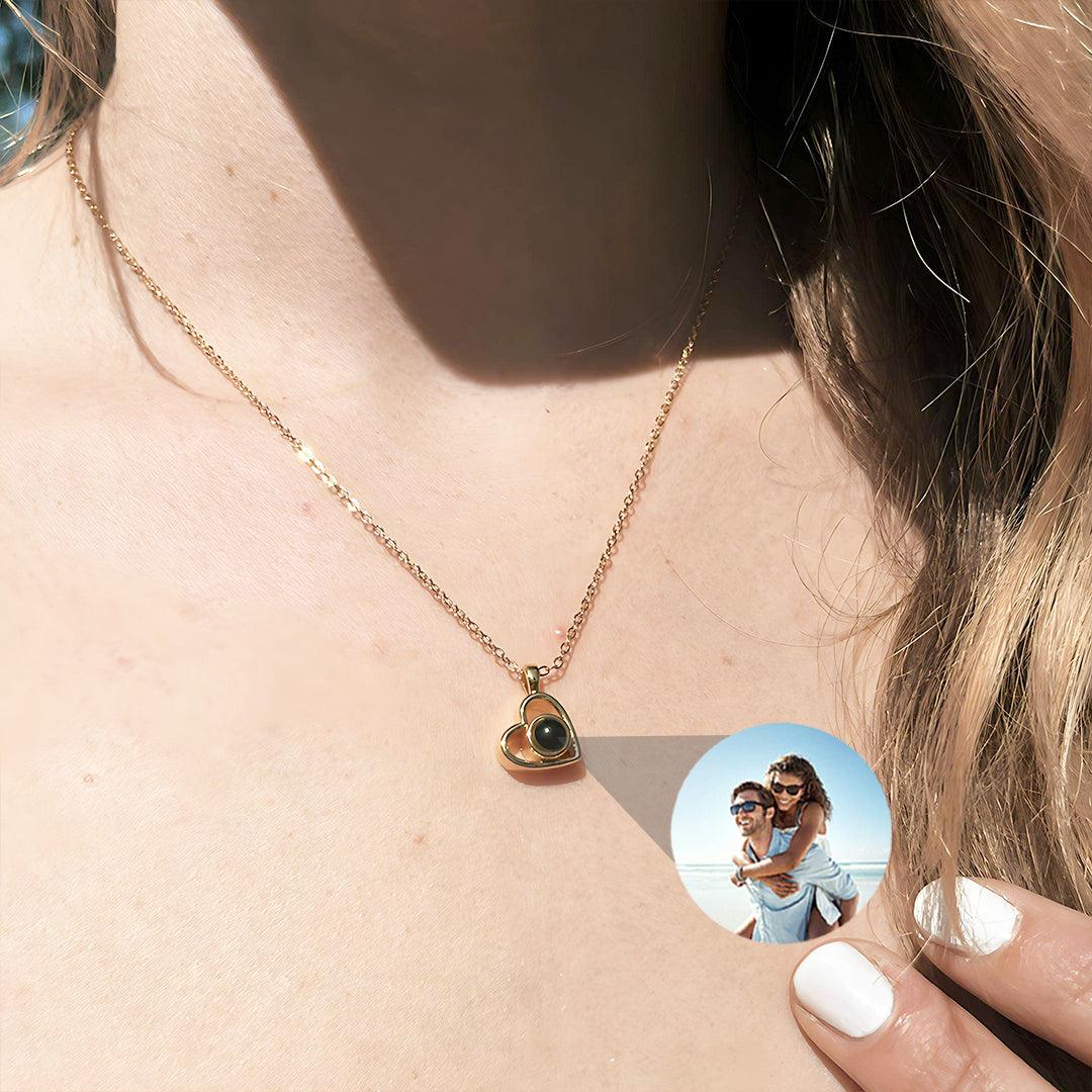 Eternity's Embrace Photo Necklace - Elegant Eternity