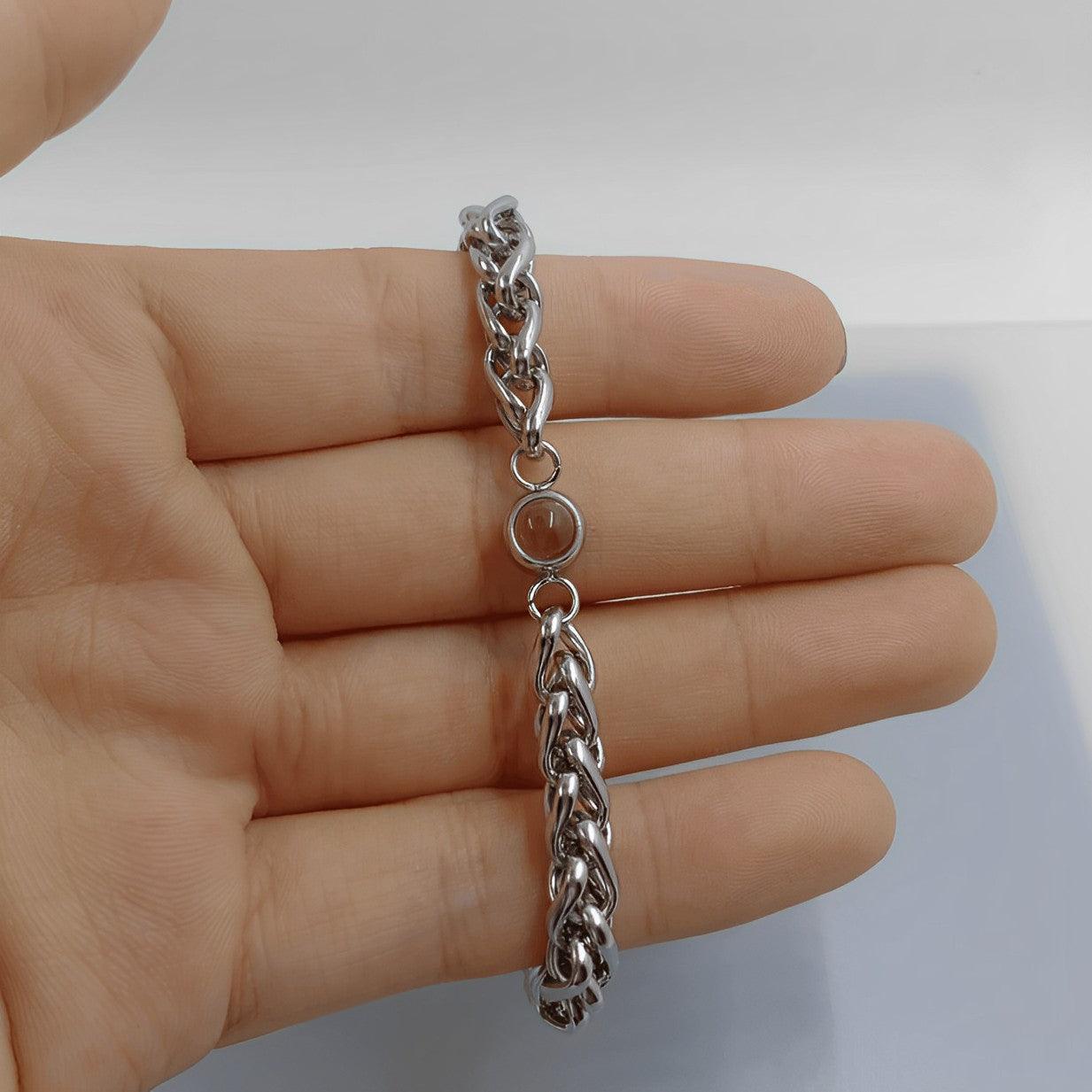 Eternity's Intertwine Photo Bracelet - Elegant Eternity