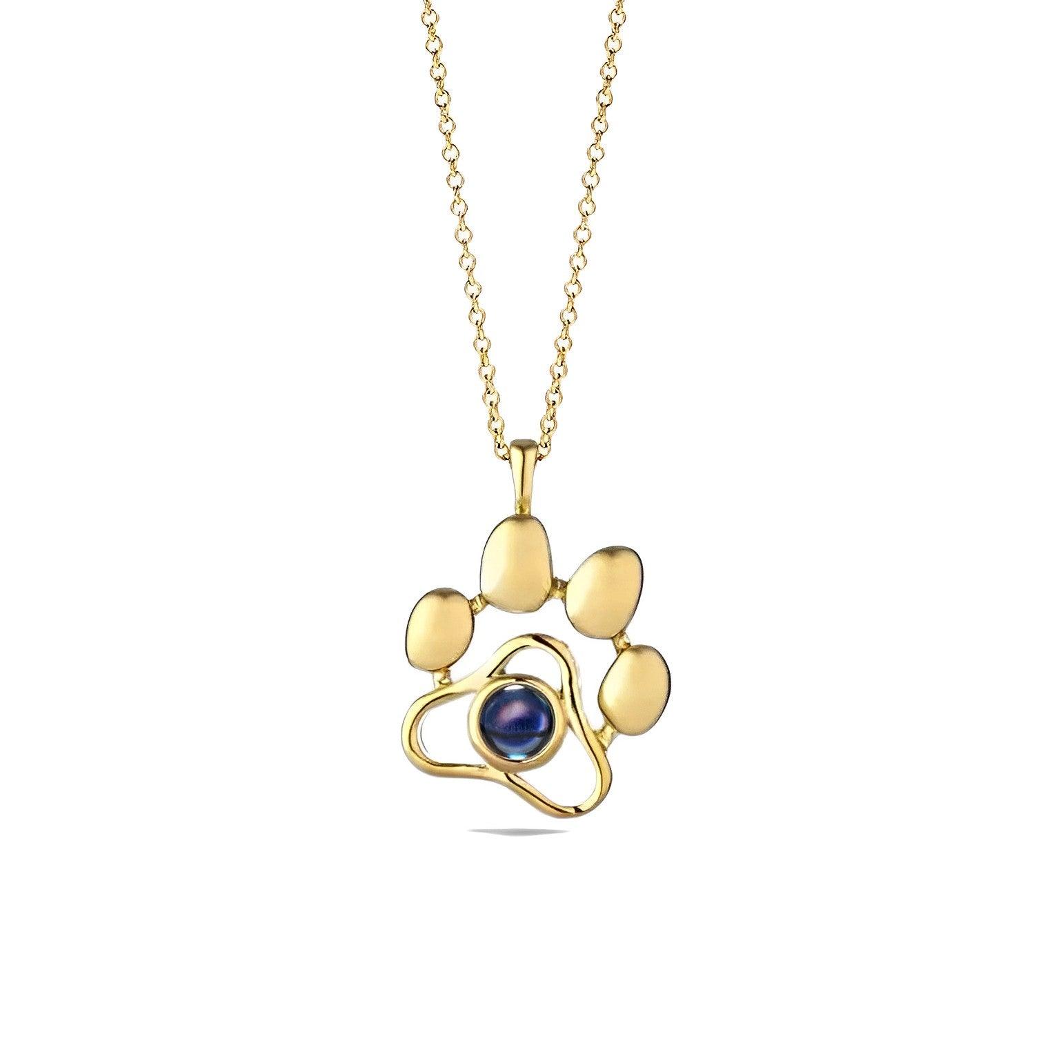 Eternity's Paw Photo Necklace - Elegant Eternity