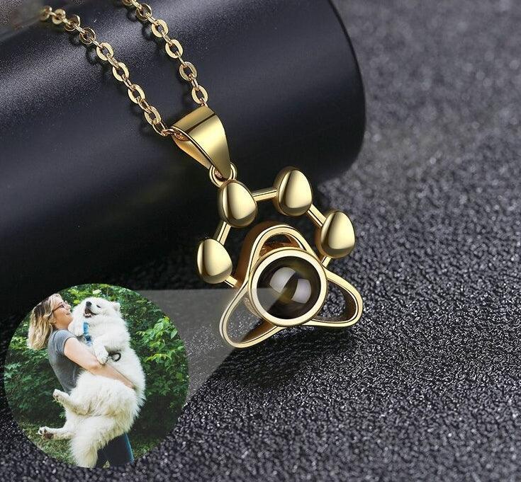 Eternity's Paw Photo Necklace - Elegant Eternity