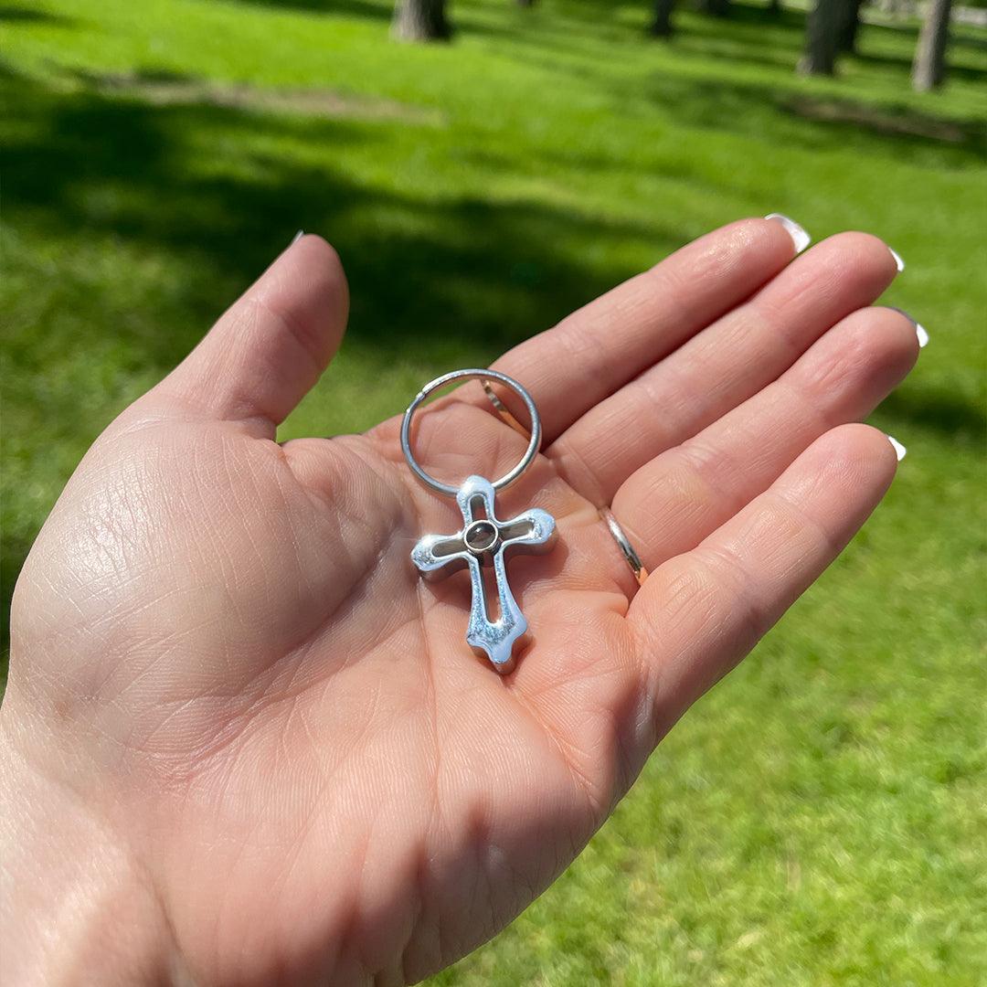 Eternity's Tenet Photo Keychain - Elegant Eternity