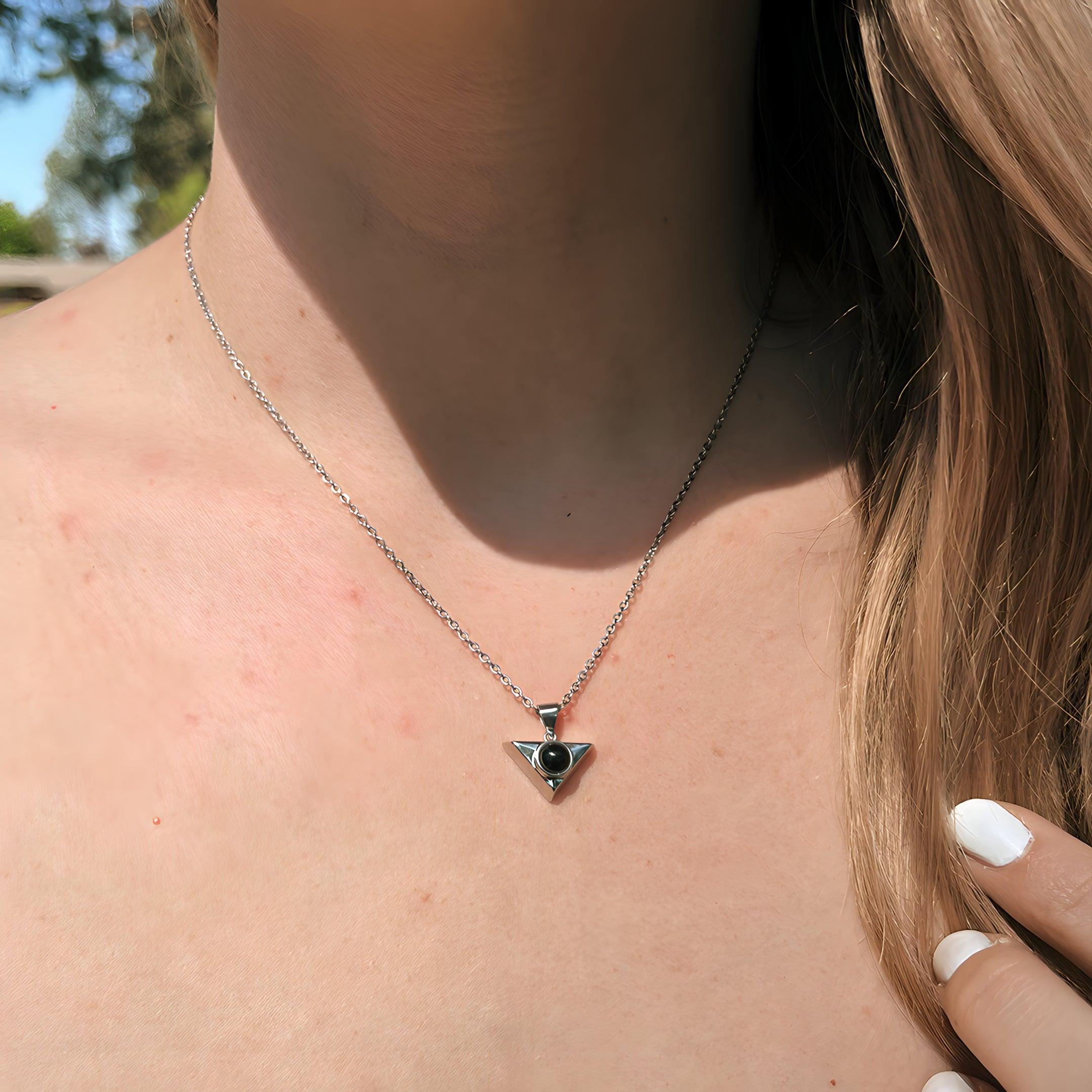 Eternity's Trinity Photo Necklace - Elegant Eternity