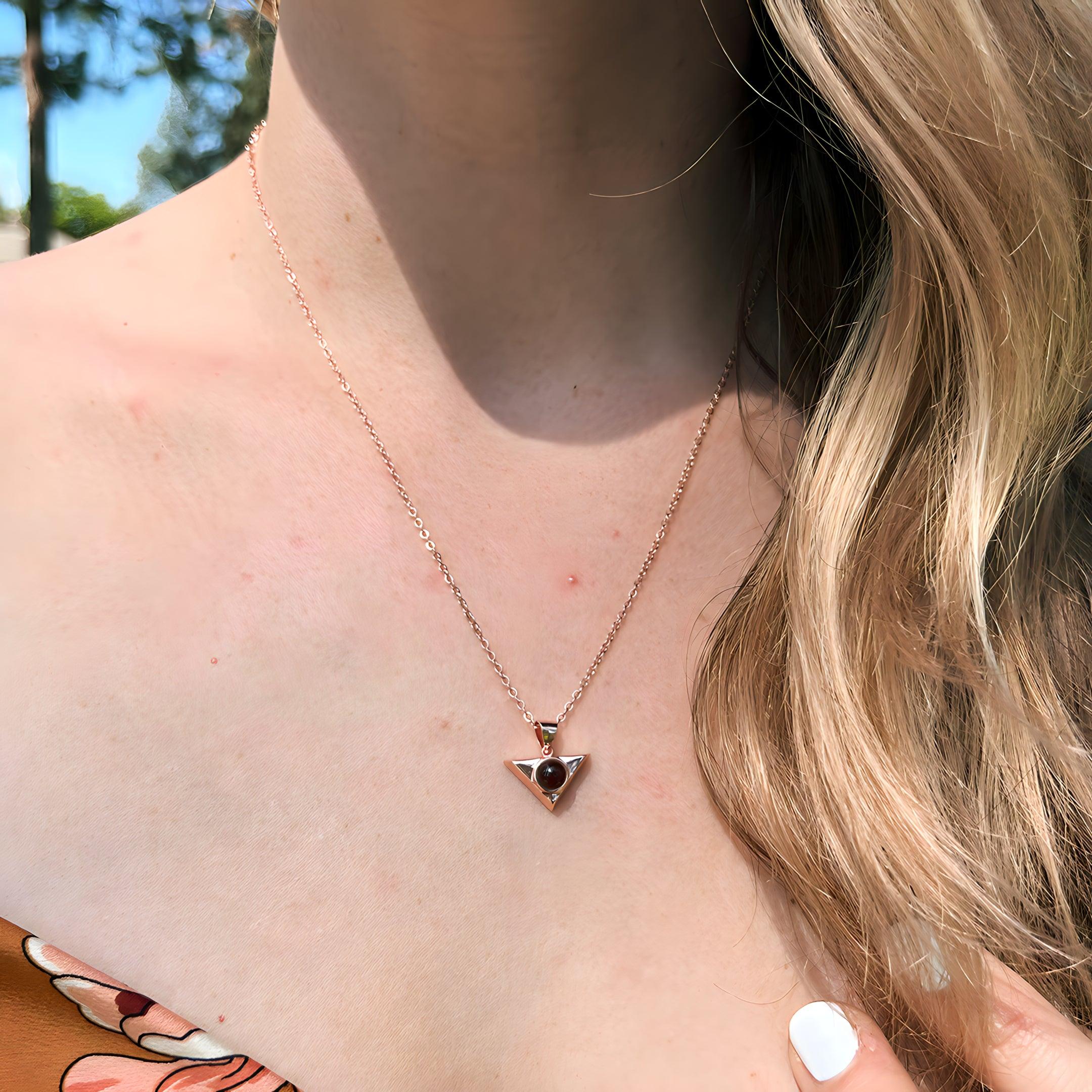 Eternity's Trinity Photo Necklace - Elegant Eternity