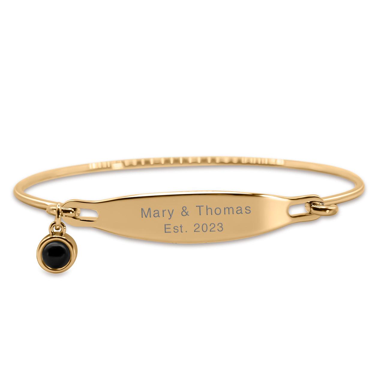 Eternity's Etched Photo Bracelet - Elegant Eternity