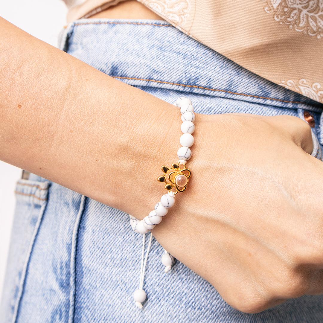 Eternity's Coastal Paw Beaded Photo Bracelet - Elegant Eternity
