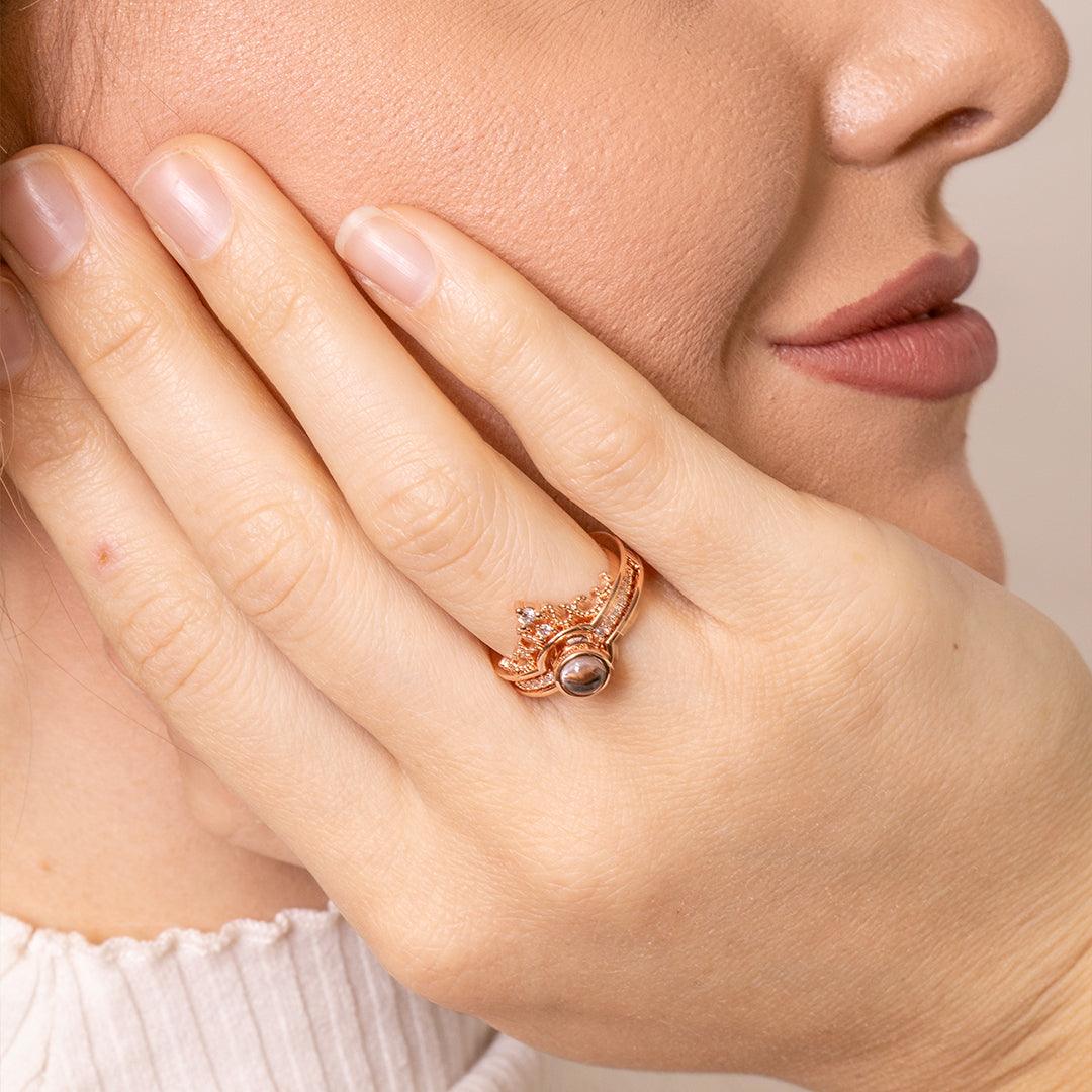 Eternity's Aurora Photo Ring - Elegant Eternity
