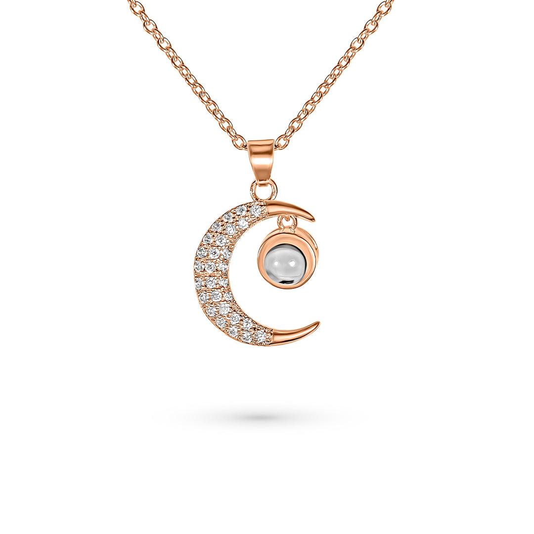Eternity's Lunar Star Photo Necklace - Elegant Eternity