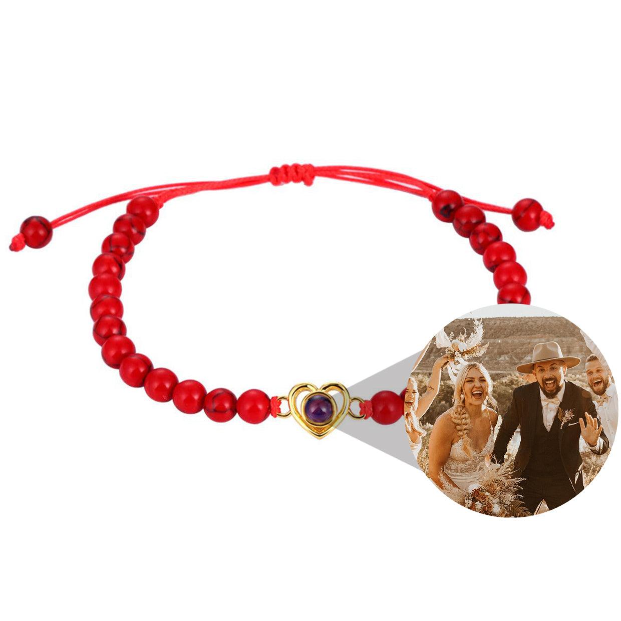 Eternity's Coastal Love Beaded Photo Bracelet - Elegant Eternity