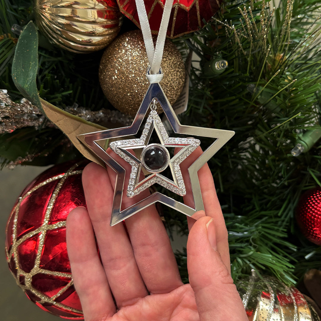 Eternity's Dual Star Photo Ornament