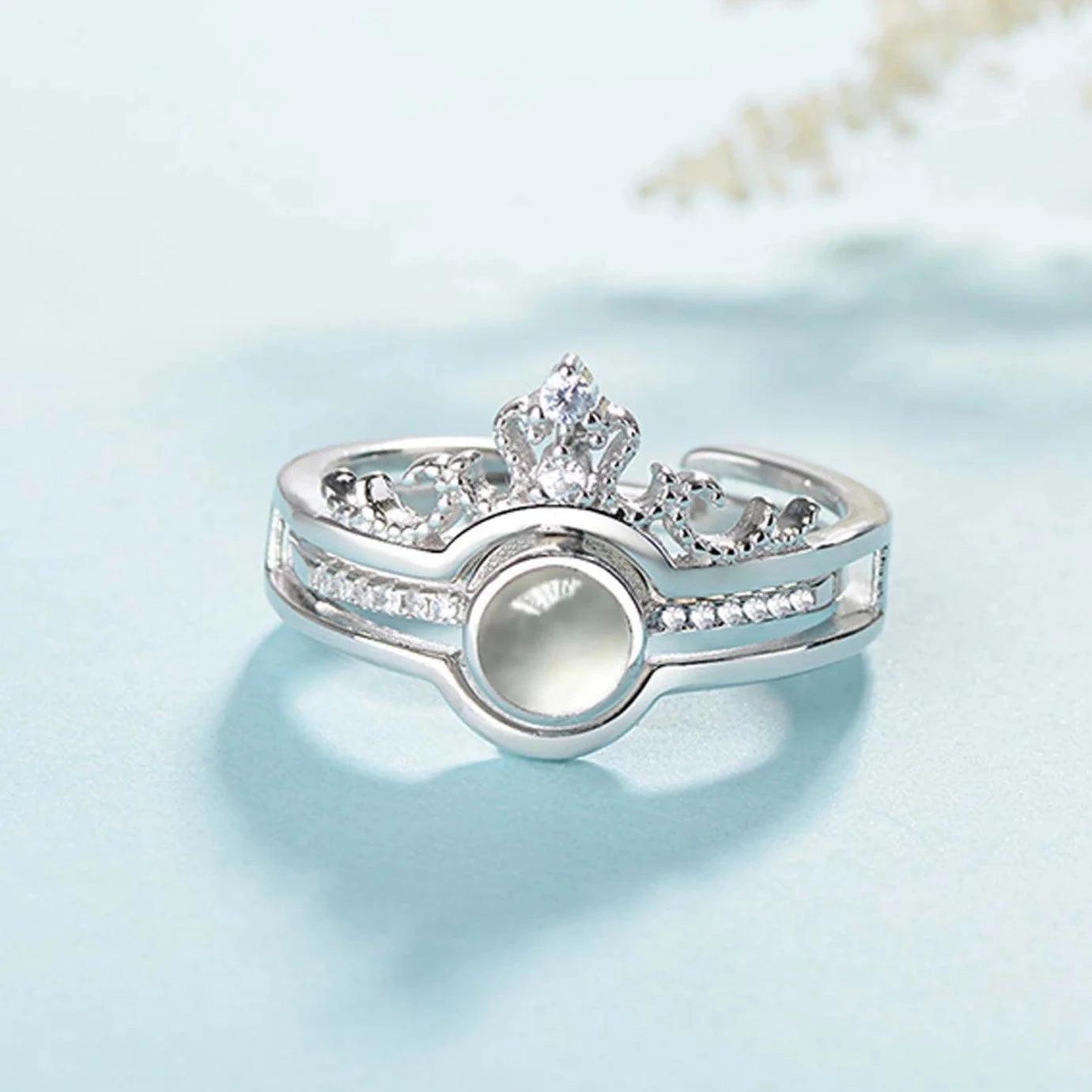 Eternity's Aurora Photo Ring - Elegant Eternity