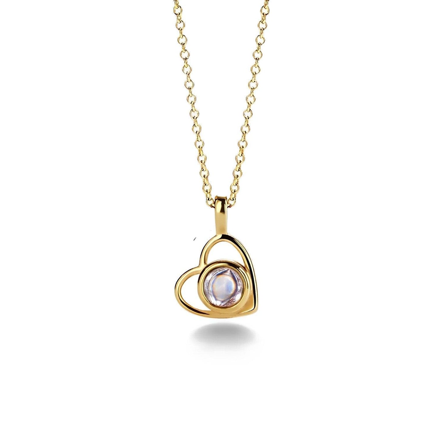 Eternity's Embrace Photo Necklace - Elegant Eternity
