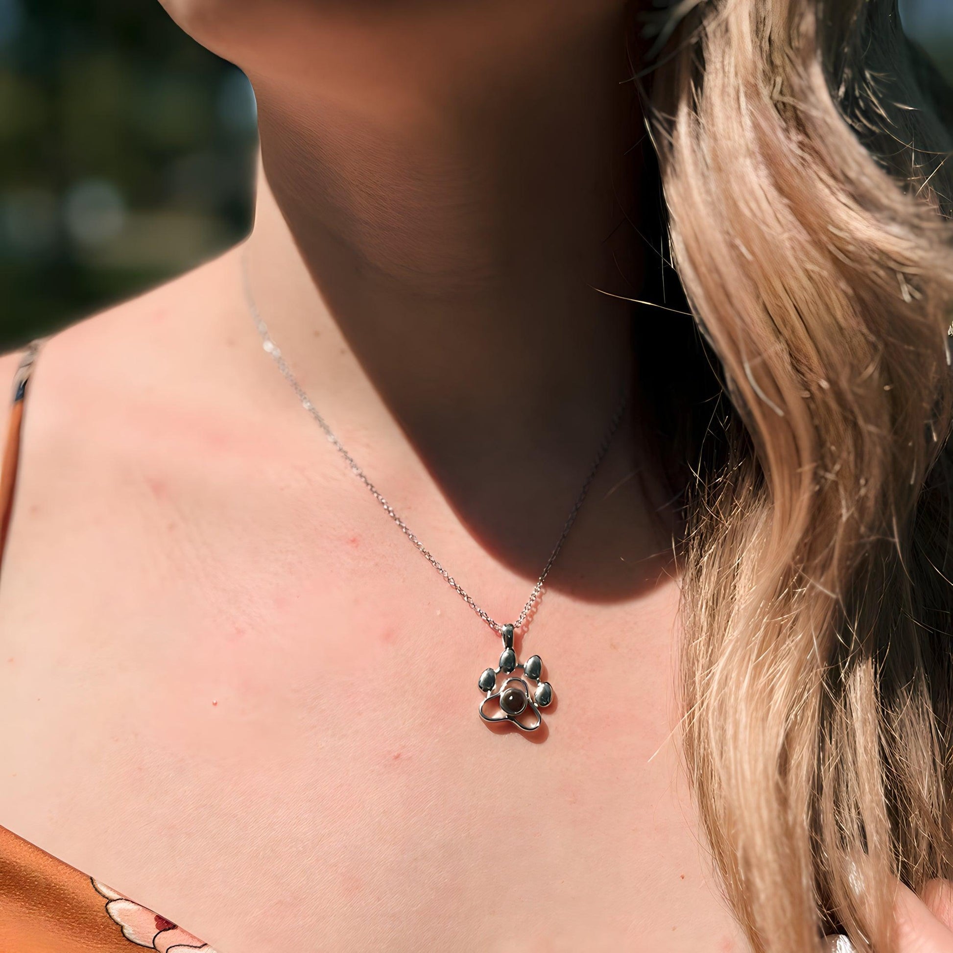 Eternity's Paw Photo Necklace - Elegant Eternity