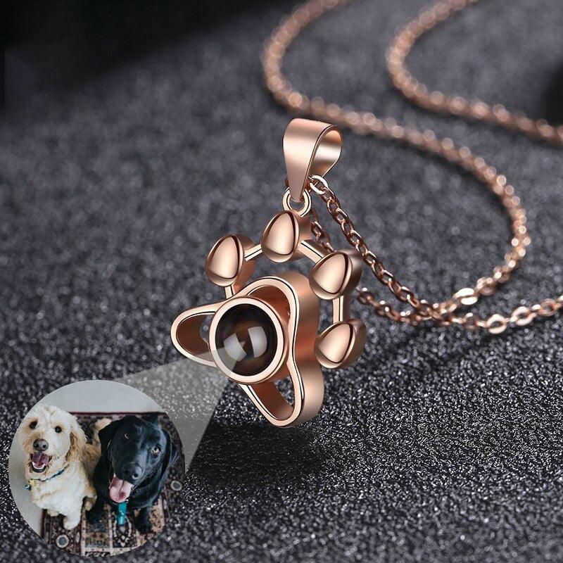 Eternity's Paw Photo Necklace - Elegant Eternity
