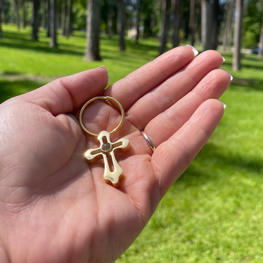 Eternity's Tenet Photo Keychain - Elegant Eternity