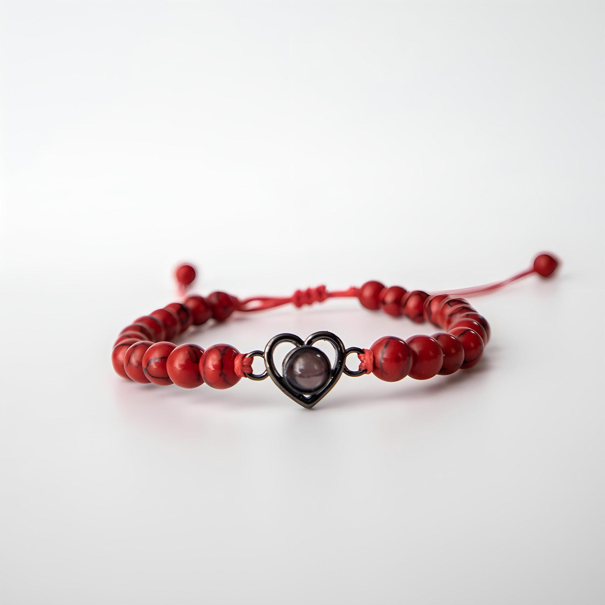 Eternity's Coastal Love Beaded Photo Bracelet - Elegant Eternity